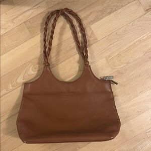 Balenciaga Brown Leather Tote with Braided Handles